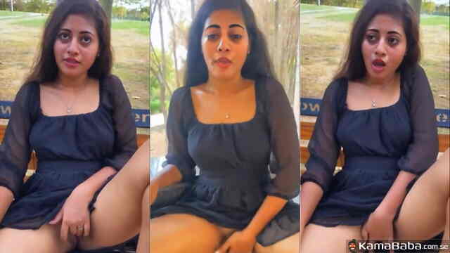 Public Fingering Adventure โ Naughty Desi Amateur Solo Outdoor Sex